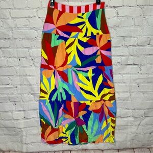 Marie Oliver silk tiered maxi skirt resort wear